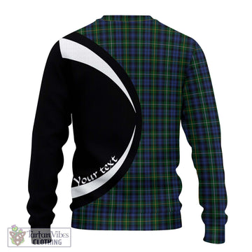 Campbell of Argyll 01 Tartan Knitted Sweater with Family Crest Circle Style