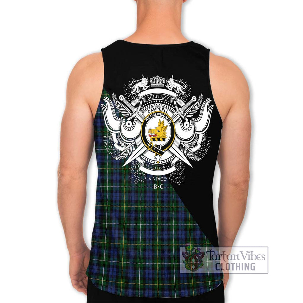 Campbell of Argyll 01 Tartan Men's Tank Top with Family Crest and Military Logo Style - Tartanvibesclothing Shop