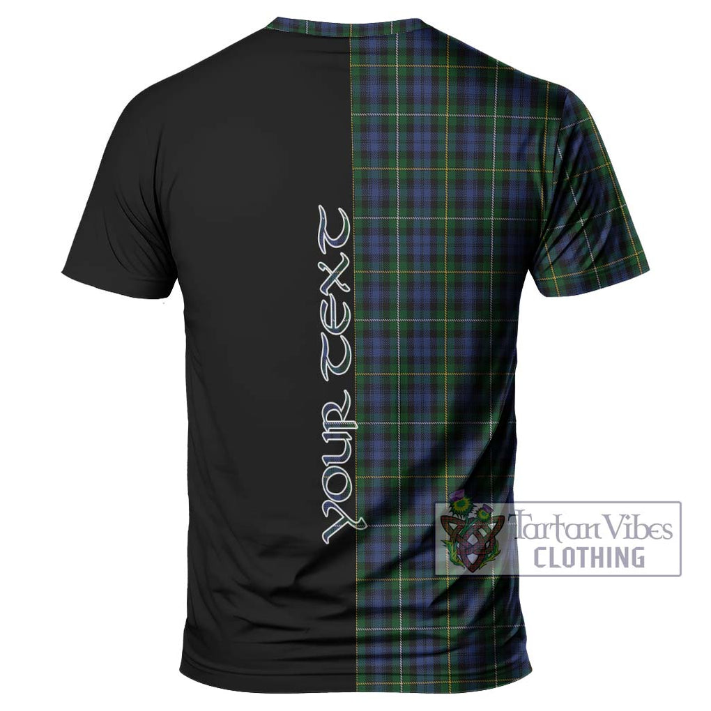 Campbell of Argyll 01 Tartan T-Shirt with Family Crest and Half Of Me Style - Tartanvibesclothing Shop