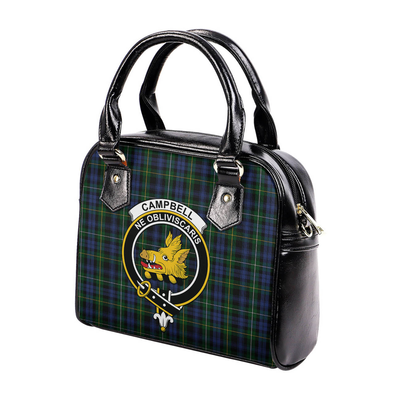 Campbell of Argyll #01 Tartan Shoulder Handbags with Family Crest - Tartanvibesclothing Shop