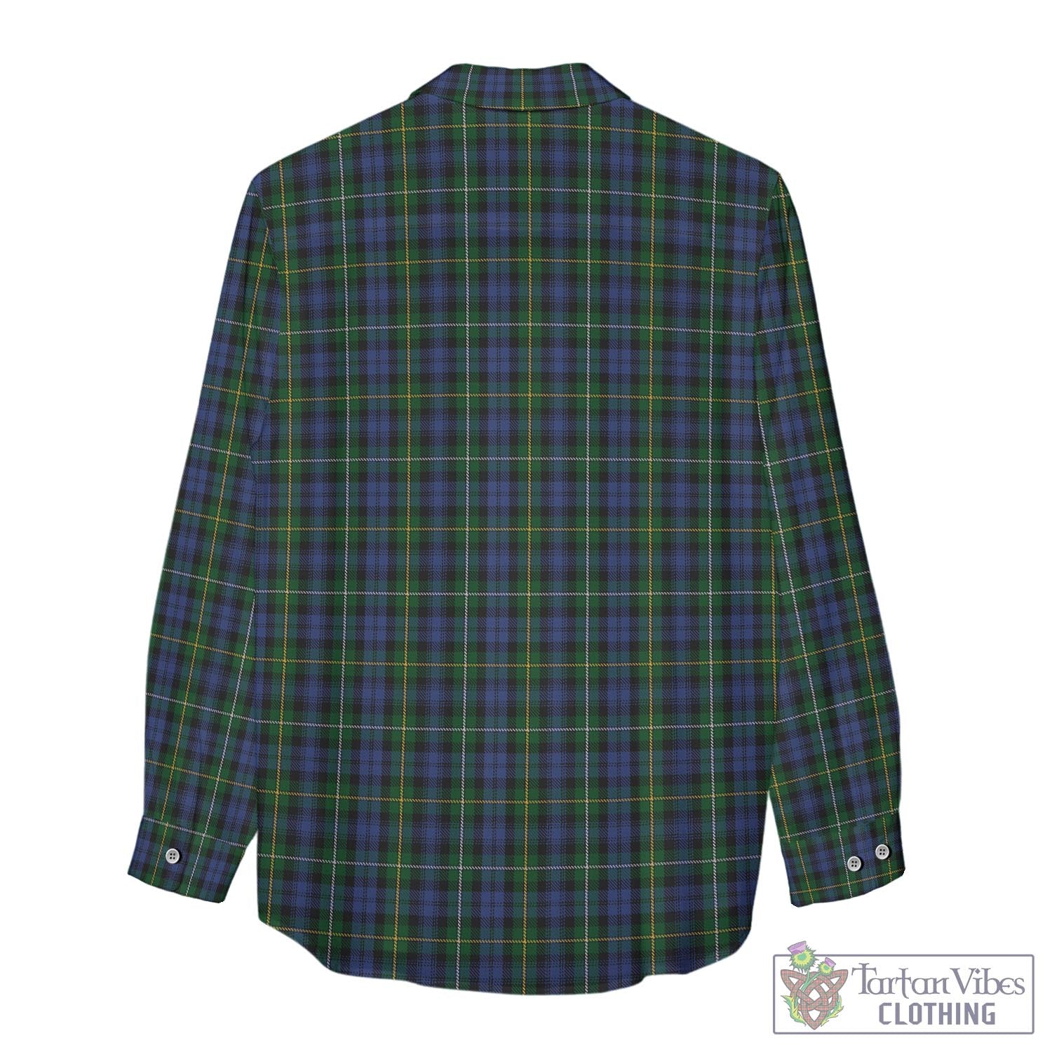 Tartan Vibes Clothing Campbell of Argyll #01 Tartan Womens Casual Shirt with Family Crest