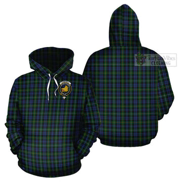 Campbell of Argyll 01 Tartan Cotton Hoodie with Family Crest