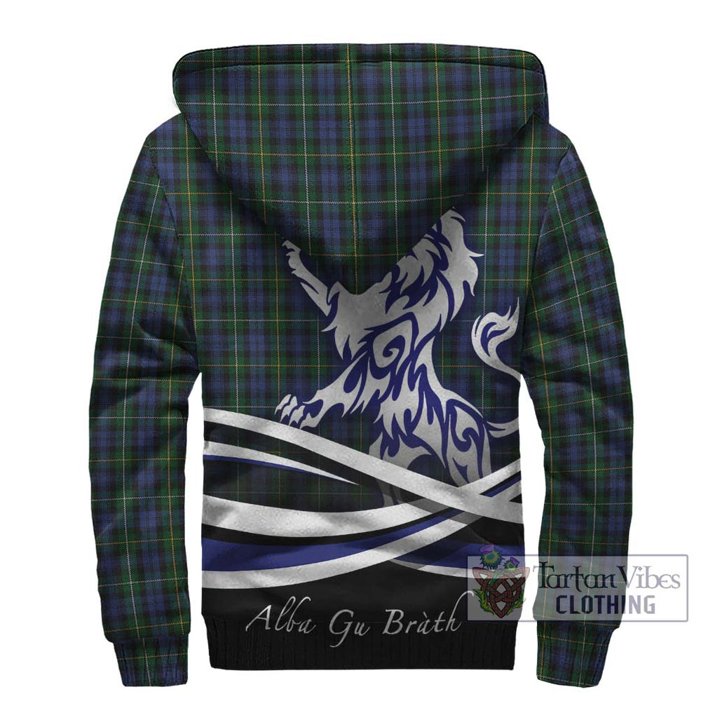 Campbell of Argyll 01 Tartan Sherpa Hoodie with Alba Gu Brath Regal Lion Emblem - Tartanvibesclothing Shop