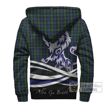 Campbell of Argyll 01 Tartan Sherpa Hoodie with Alba Gu Brath Regal Lion Emblem