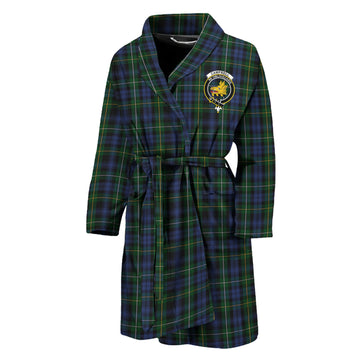 Campbell of Argyll #01 Tartan Bathrobe with Family Crest