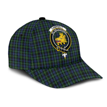 Campbell of Argyll #01 Tartan Classic Cap with Family Crest