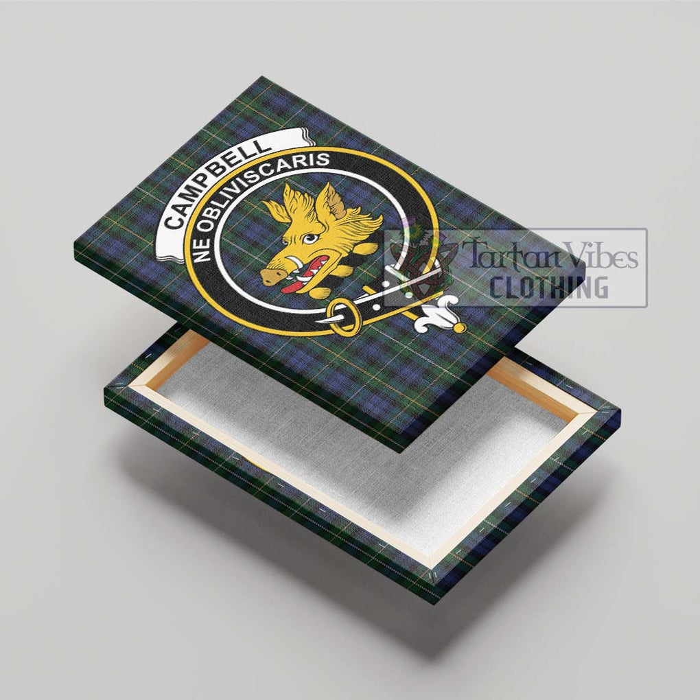 Campbell of Argyll 01 Tartan Canvas Print Wall Art with Family Crest - Tartan Vibes Clothing