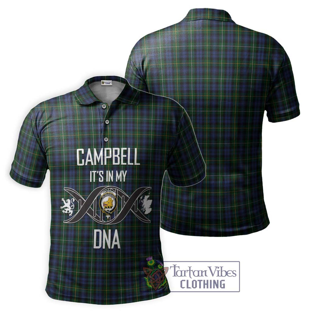 Campbell of Argyll 01 Tartan Polo Shirt with Family Crest DNA In Me Style - Tartanvibesclothing Shop