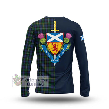 Campbell of Argyll 01 Tartan Long Sleeve T-Shirt Alba with Scottish Lion Royal Arm Half Style