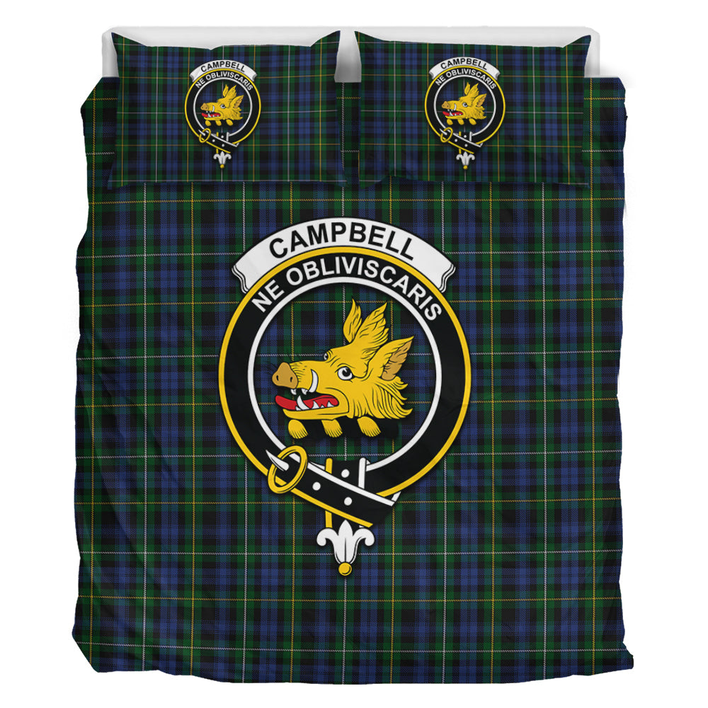 Campbell of Argyll #01 Tartan Bedding Set with Family Crest - Tartan Vibes Clothing