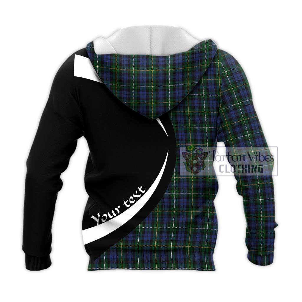 Campbell of Argyll 01 Tartan Knitted Hoodie with Family Crest Circle Style - Tartan Vibes Clothing