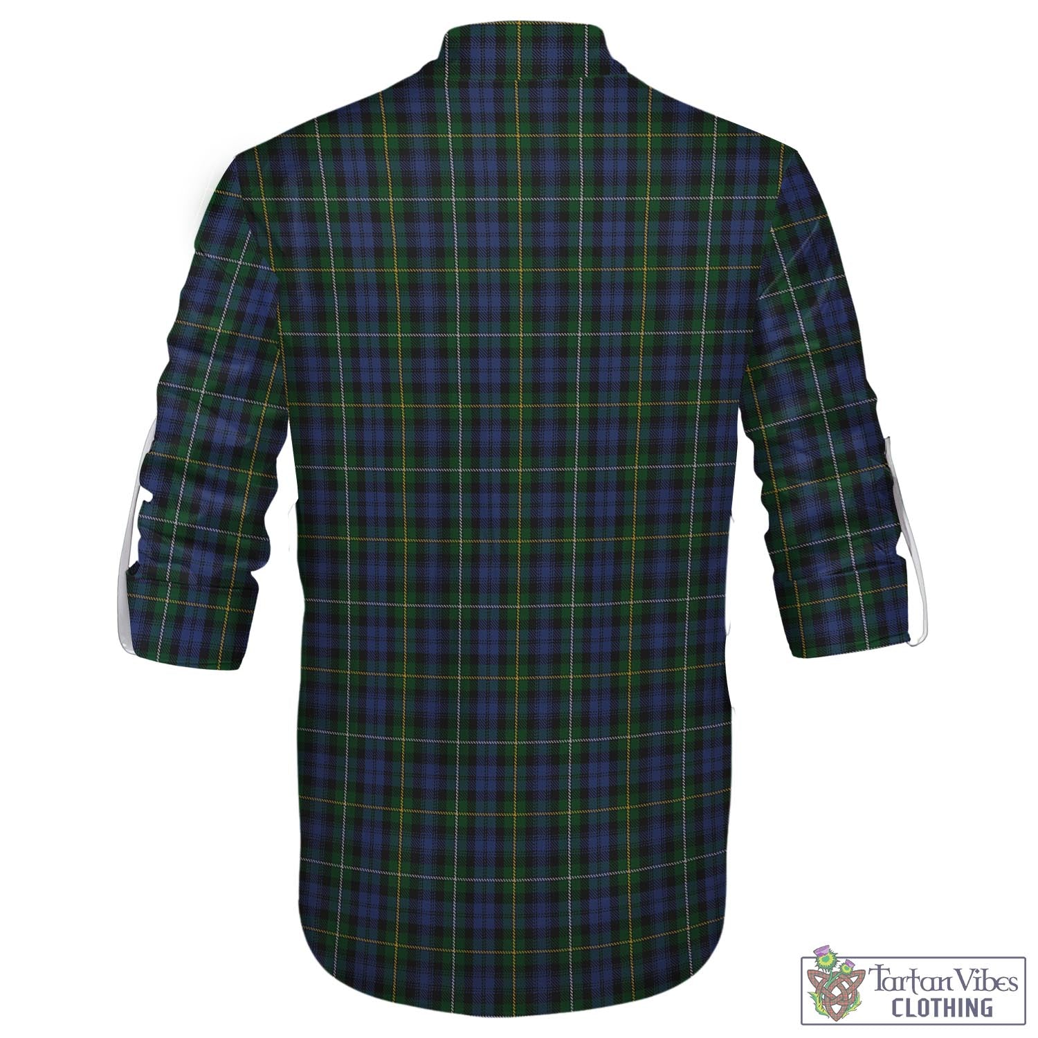 Tartan Vibes Clothing Campbell of Argyll #01 Tartan Men's Scottish Traditional Jacobite Ghillie Kilt Shirt