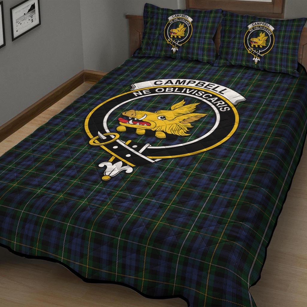 Campbell of Argyll #01 Tartan Quilt Bed Set with Family Crest