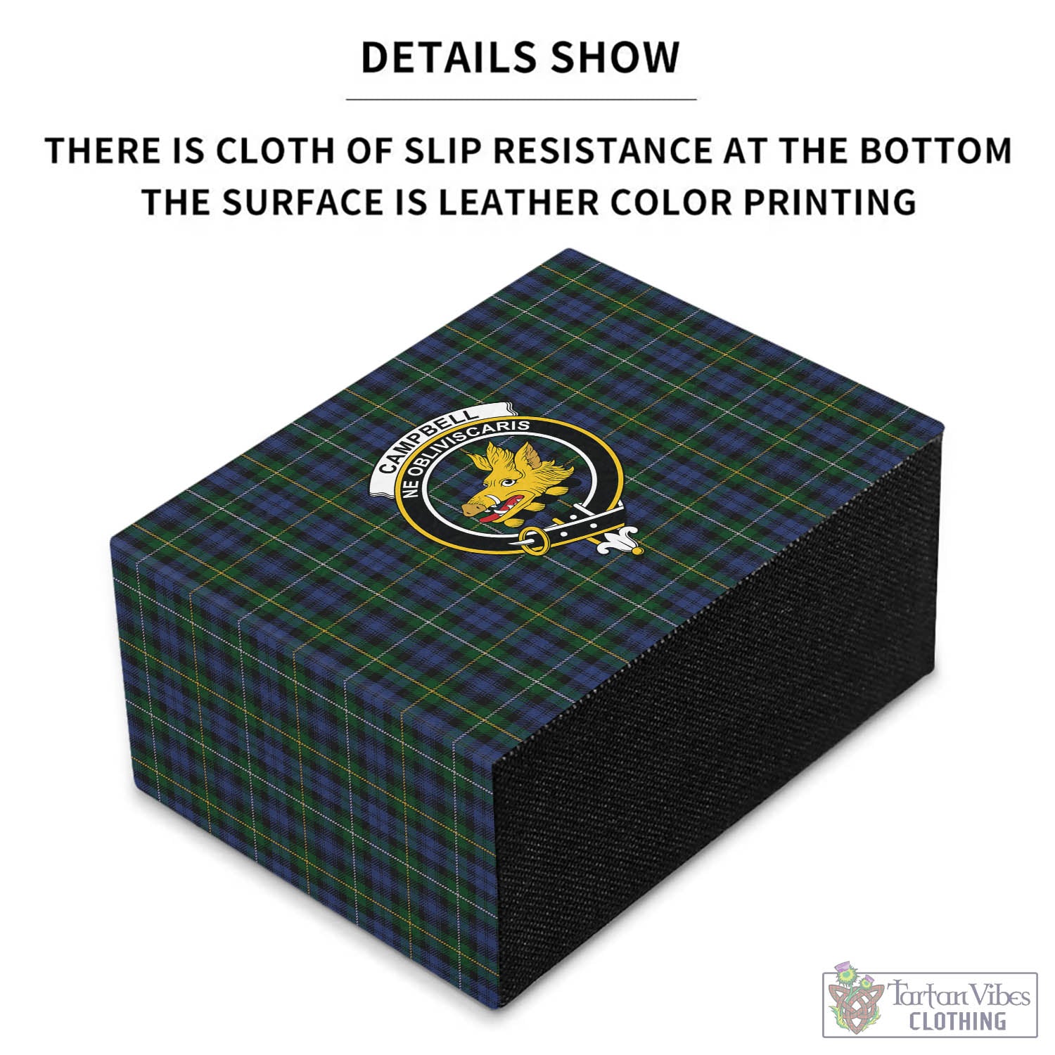 Tartan Vibes Clothing Campbell of Argyll #01 Tartan Pen Holder with Family Crest