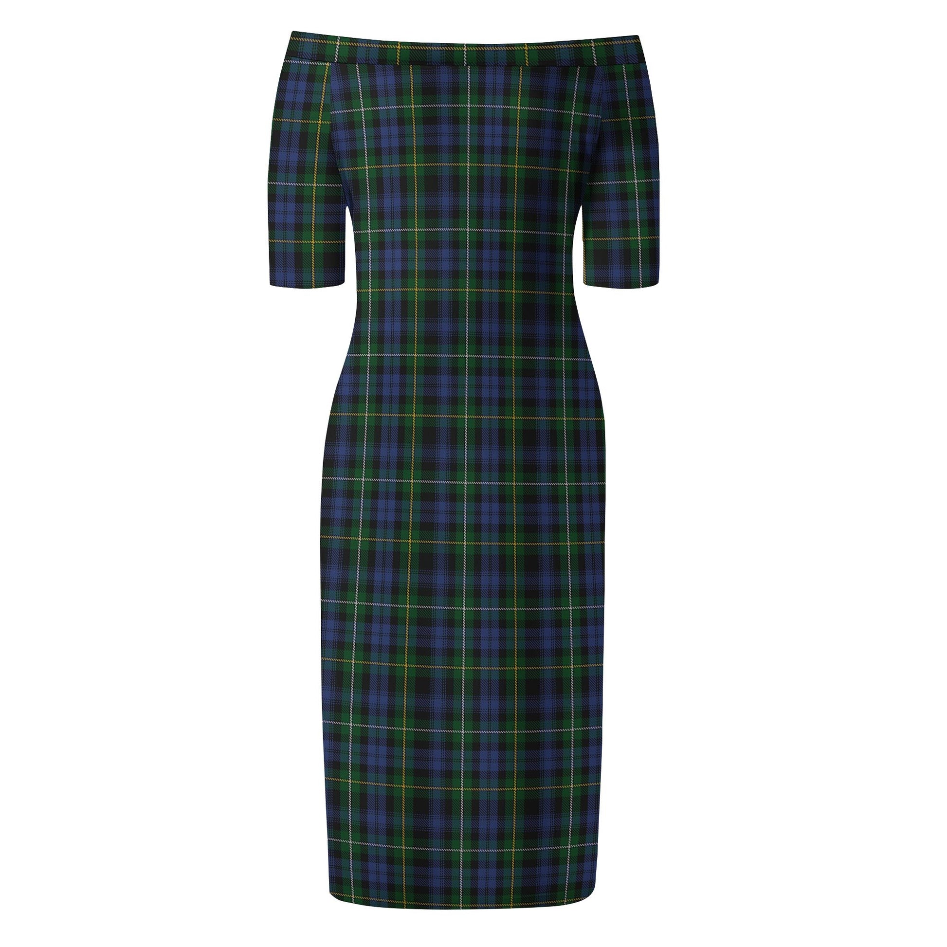 Campbell of Argyll #01 Tartan Off Shoulder Lady Dress - Tartanvibesclothing Shop