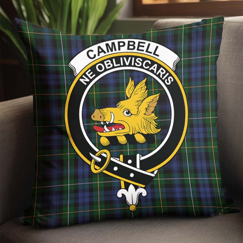 Campbell of Argyll #01 Tartan Pillow Cover with Family Crest - Tartanvibesclothing Shop