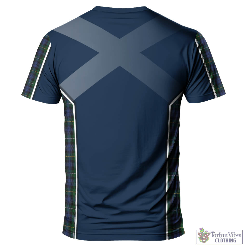 Tartan Vibes Clothing Campbell of Argyll #01 Tartan T-Shirt with Family Crest and Scottish Thistle Vibes Sport Style