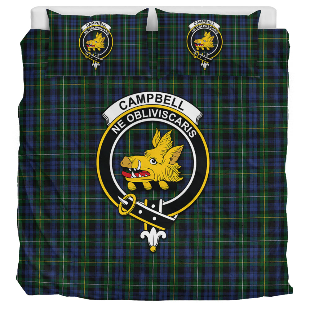 Campbell of Argyll #01 Tartan Bedding Set with Family Crest UK Bedding Set UK Super King 104*94 inch - Tartan Vibes Clothing