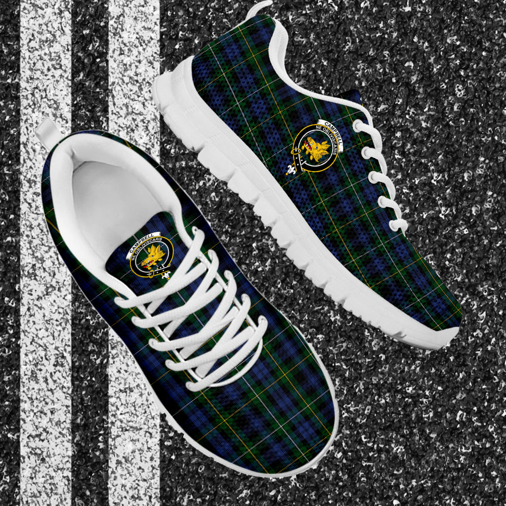 Campbell of Argyll #01 Tartan Sneakers with Family Crest - Tartan Vibes Clothing