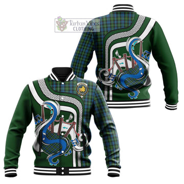 Campbell of Argyll 02 Tartan Baseball Jacket with Epic Bagpipe Style