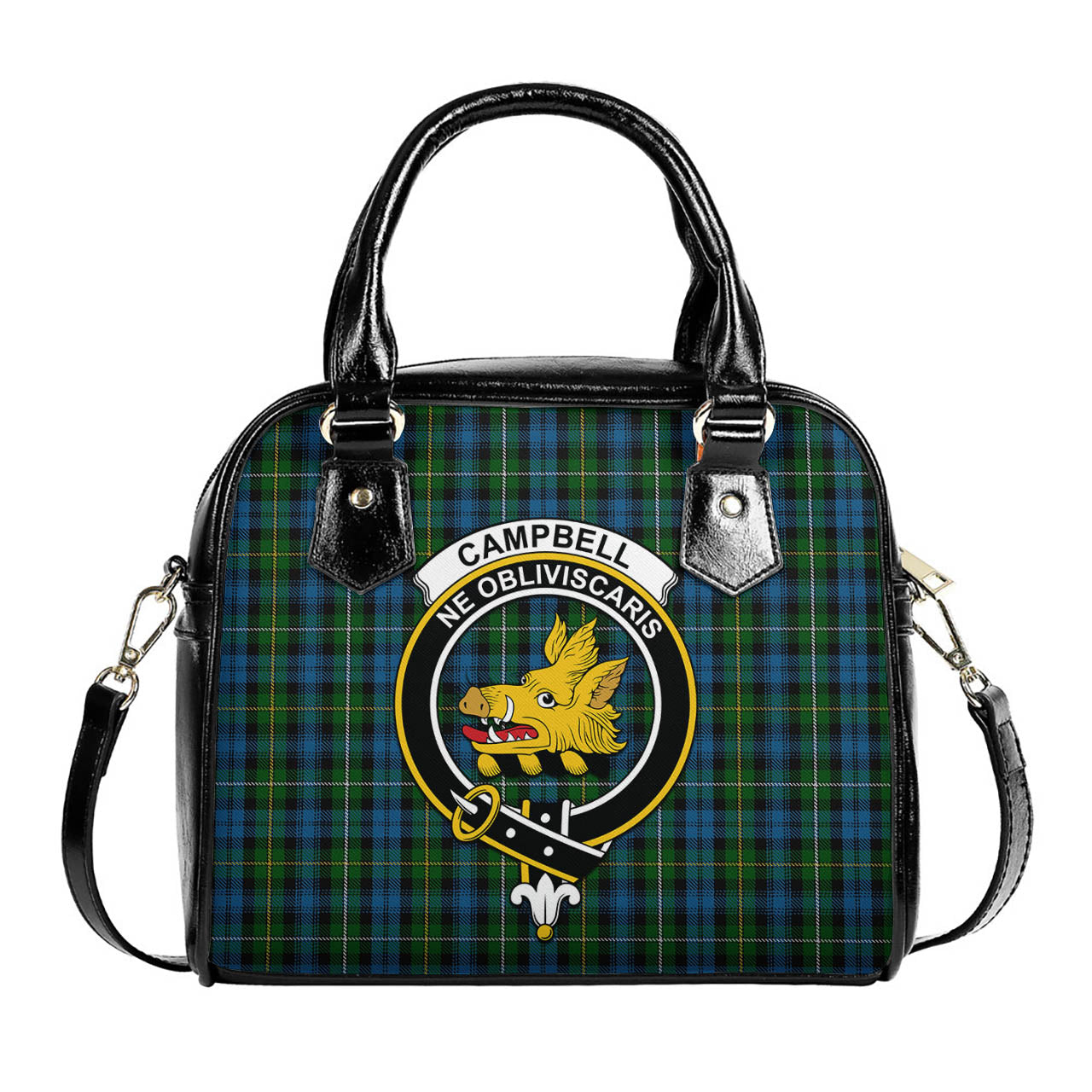 Campbell of Argyll #02 Tartan Shoulder Handbags with Family Crest One Size 6*25*22 cm - Tartanvibesclothing Shop