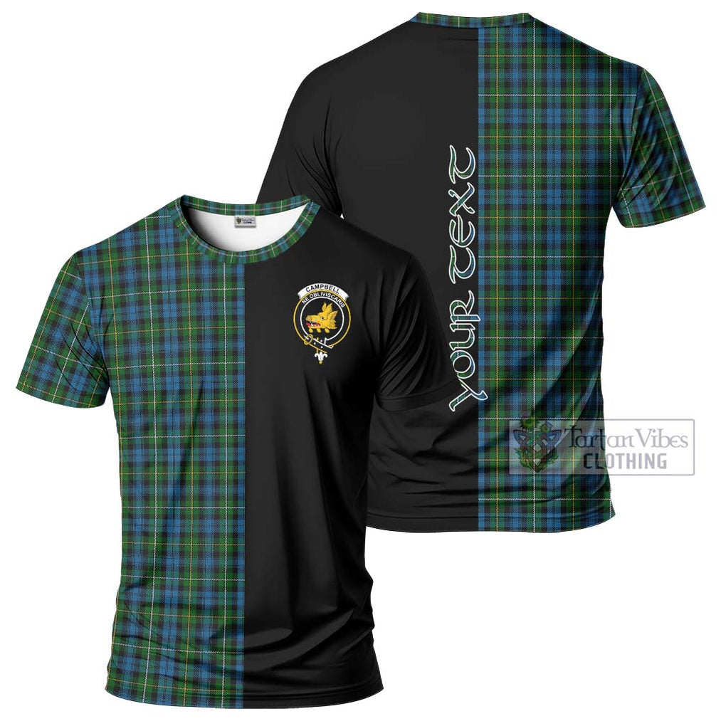 Campbell of Argyll 02 Tartan T-Shirt with Family Crest and Half Of Me Style Kid's Shirt - Tartanvibesclothing Shop