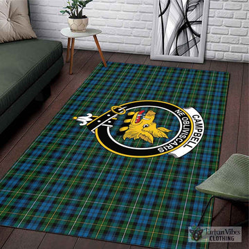 Campbell of Argyll 02 Tartan Area Rug with Family Crest