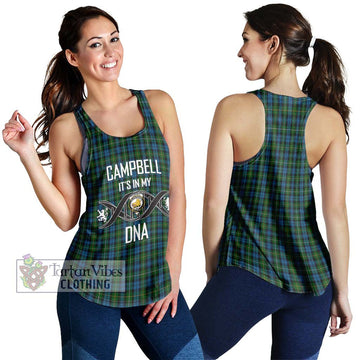 Campbell of Argyll 02 Tartan Women's Racerback Tanks with Family Crest DNA In Me Style