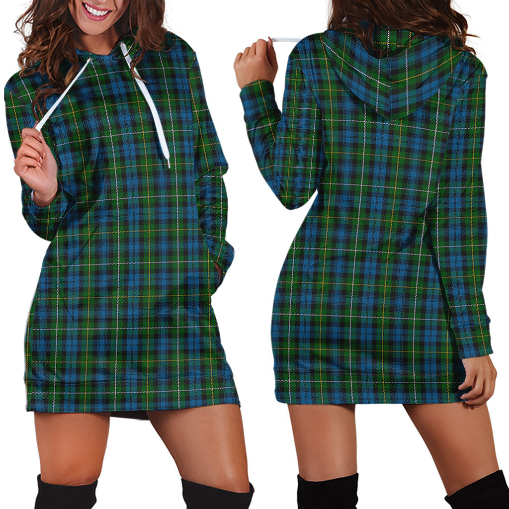 Campbell of Argyll #02 Tartan Hoodie Dress - Tartanvibesclothing Shop