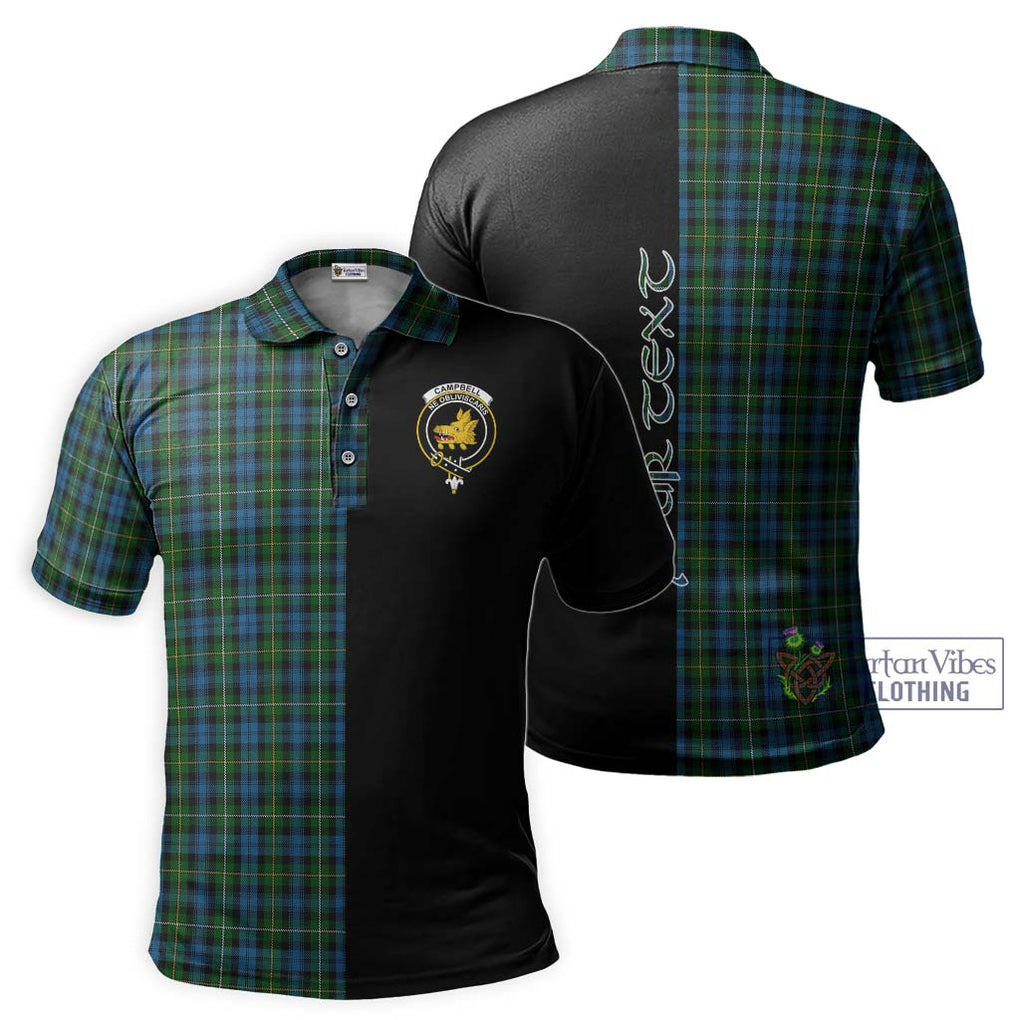 Campbell of Argyll 02 Tartan Polo Shirt with Family Crest and Half Of Me Style Kid - Tartanvibesclothing Shop