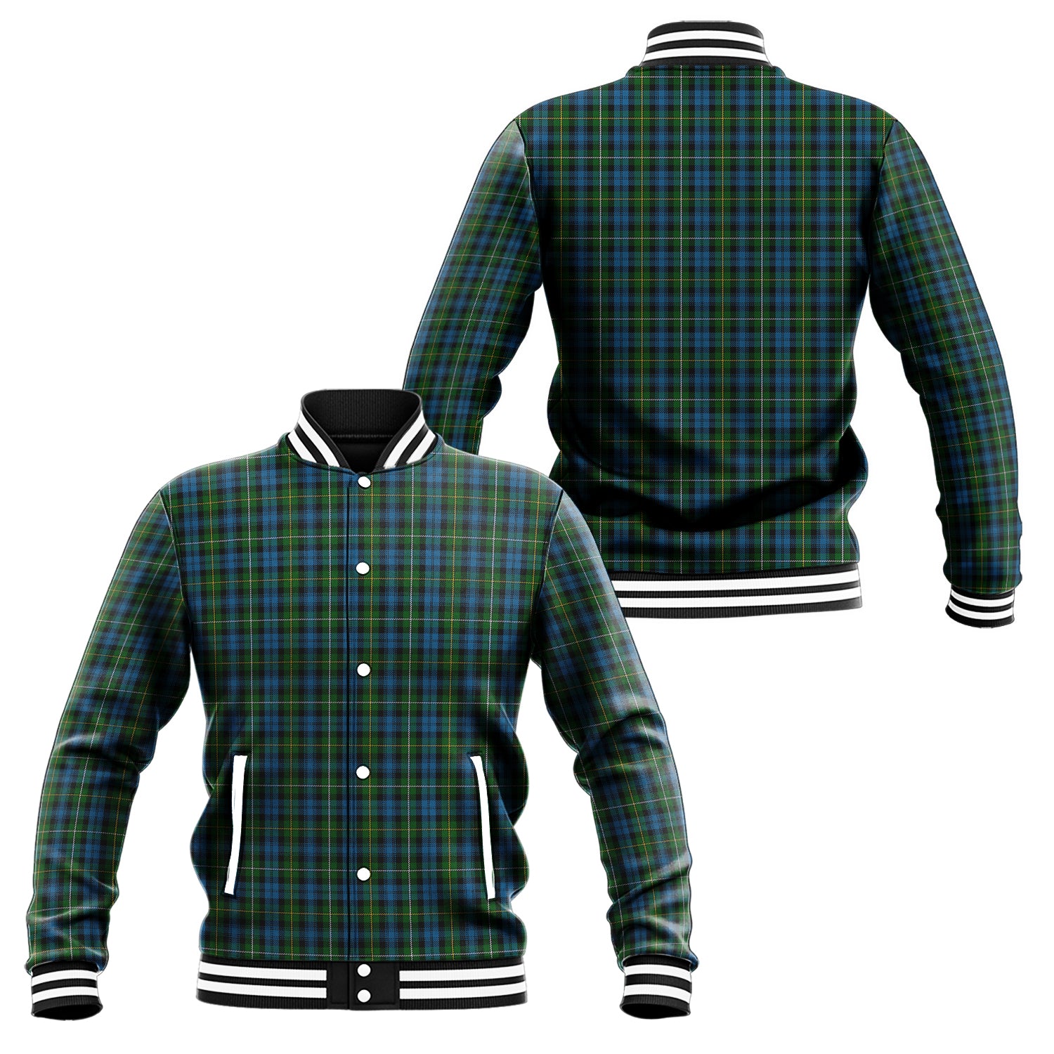 Campbell of Argyll #02 Tartan Baseball Jacket Unisex - Tartan Vibes Clothing