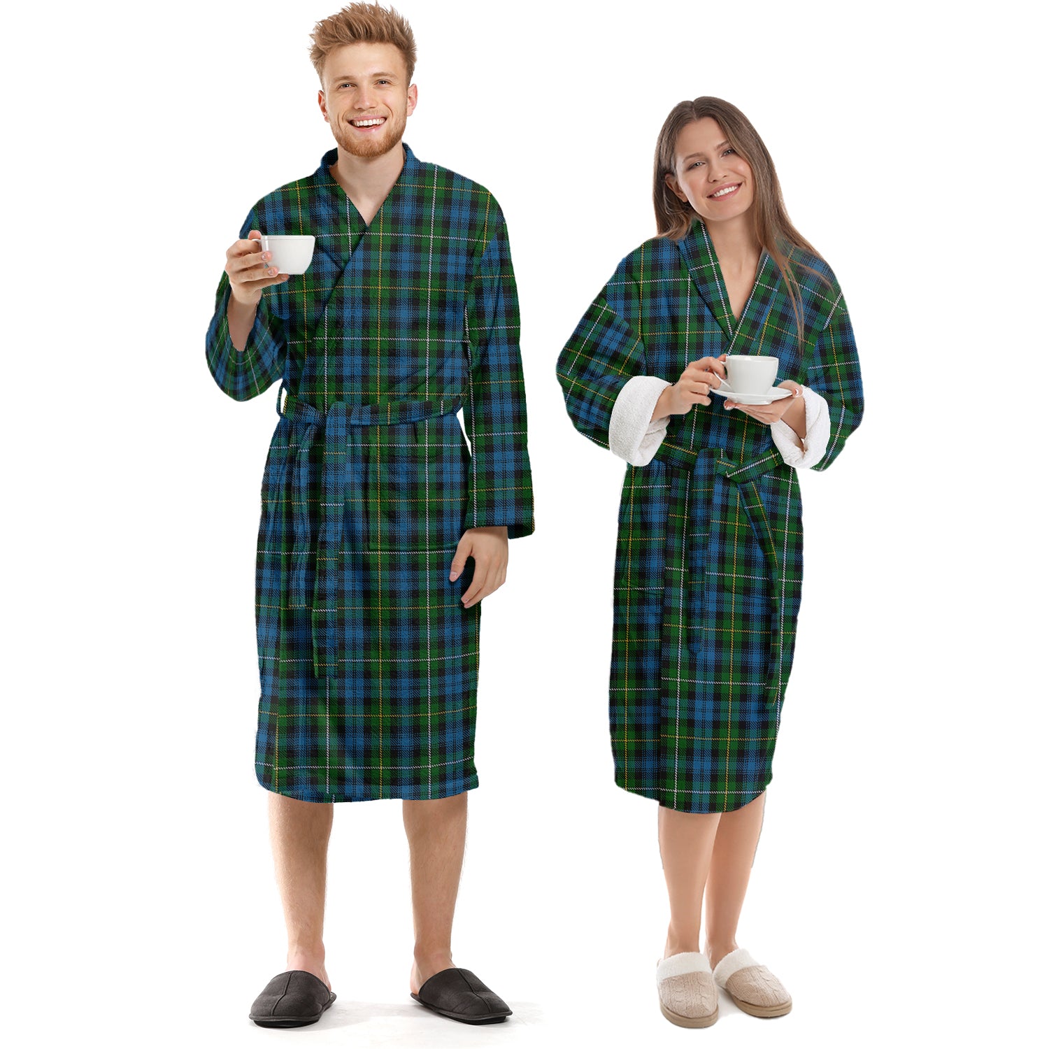 Campbell of Argyll #02 Tartan Bathrobe Unisex S - Tartan Vibes Clothing