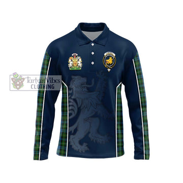 Campbell of Argyll 02 Tartan Long Sleeve Polo Shirt with Family Crest and Lion Rampant Vibes Sport Style