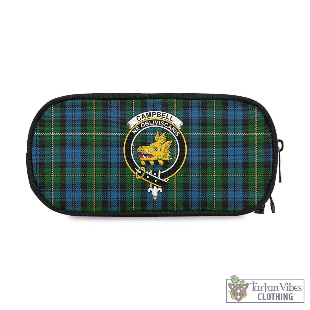 Tartan Vibes Clothing Campbell of Argyll #02 Tartan Pen and Pencil Case with Family Crest