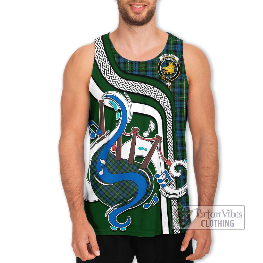 Campbell of Argyll 02 Tartan Men's Tank Top with Epic Bagpipe Style Men - Tartanvibesclothing Shop