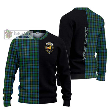 Campbell of Argyll 02 Tartan Ugly Sweater with Family Crest and Half Of Me Style