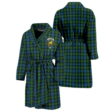 Campbell of Argyll #02 Tartan Bathrobe with Family Crest