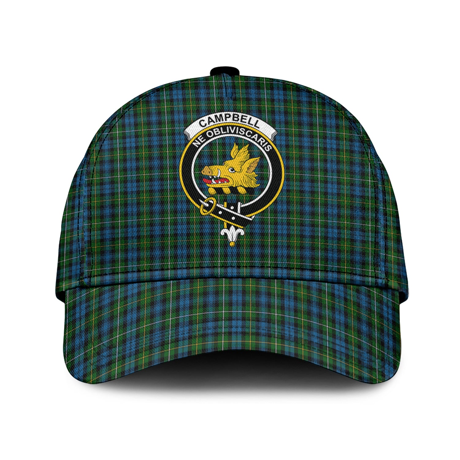 Campbell of Argyll #02 Tartan Classic Cap with Family Crest Classic Cap Universal Fit - Tartan Vibes Clothing