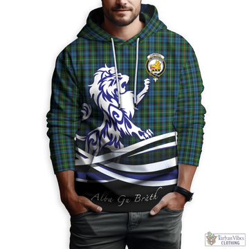 Campbell of Argyll #02 Tartan Hoodie with Alba Gu Brath Regal Lion Emblem