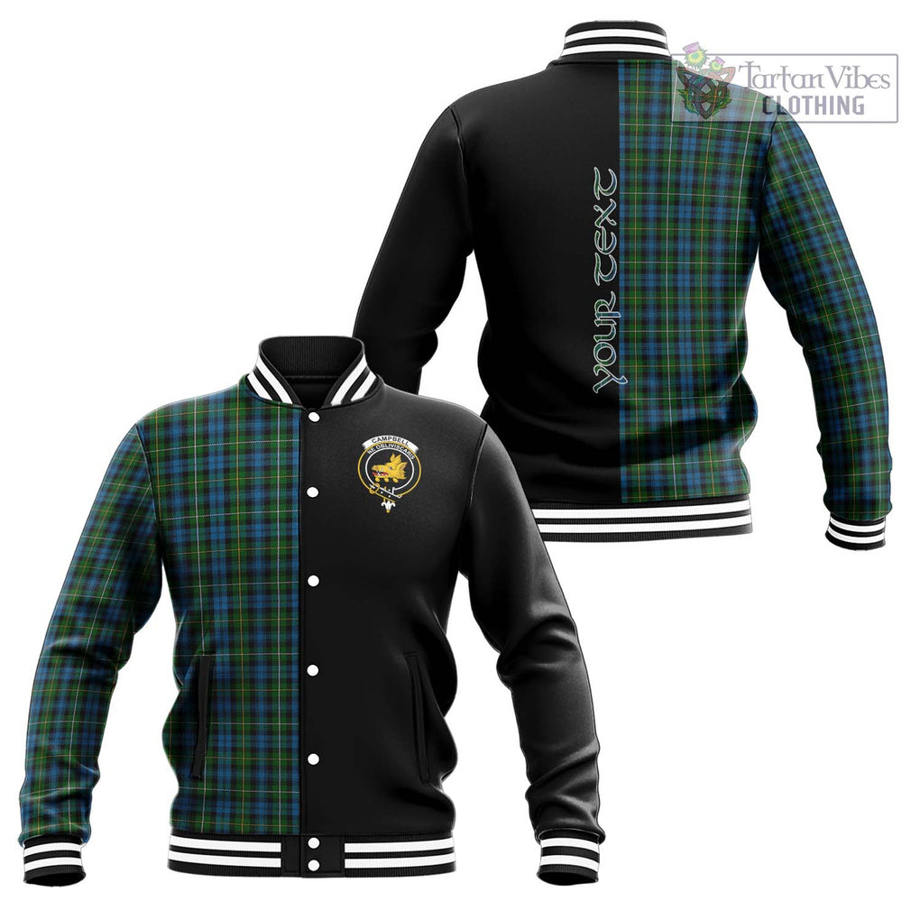 Campbell of Argyll 02 Tartan Baseball Jacket with Family Crest and Half Of Me Style Unisex - Tartanvibesclothing Shop