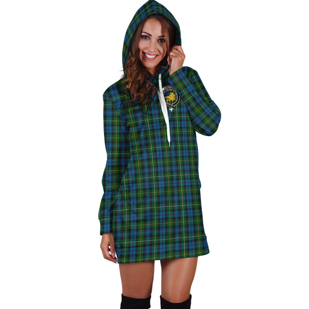 Campbell of Argyll #02 Tartan Hoodie Dress with Family Crest - Tartanvibesclothing Shop