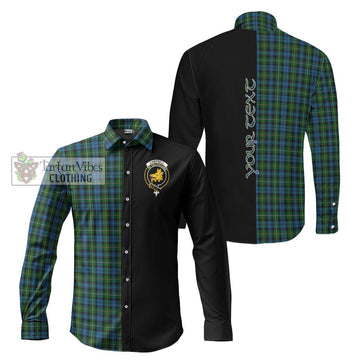 Campbell of Argyll 02 Tartan Long Sleeve Button Shirt with Family Crest and Half Of Me Style