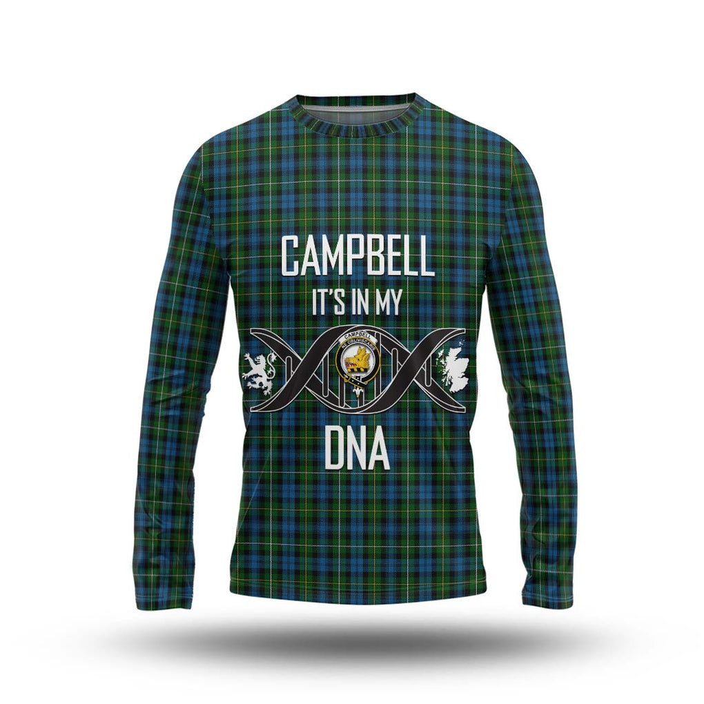 Campbell of Argyll 02 Tartan Long Sleeve T-Shirt with Family Crest DNA In Me Style Unisex - Tartanvibesclothing Shop