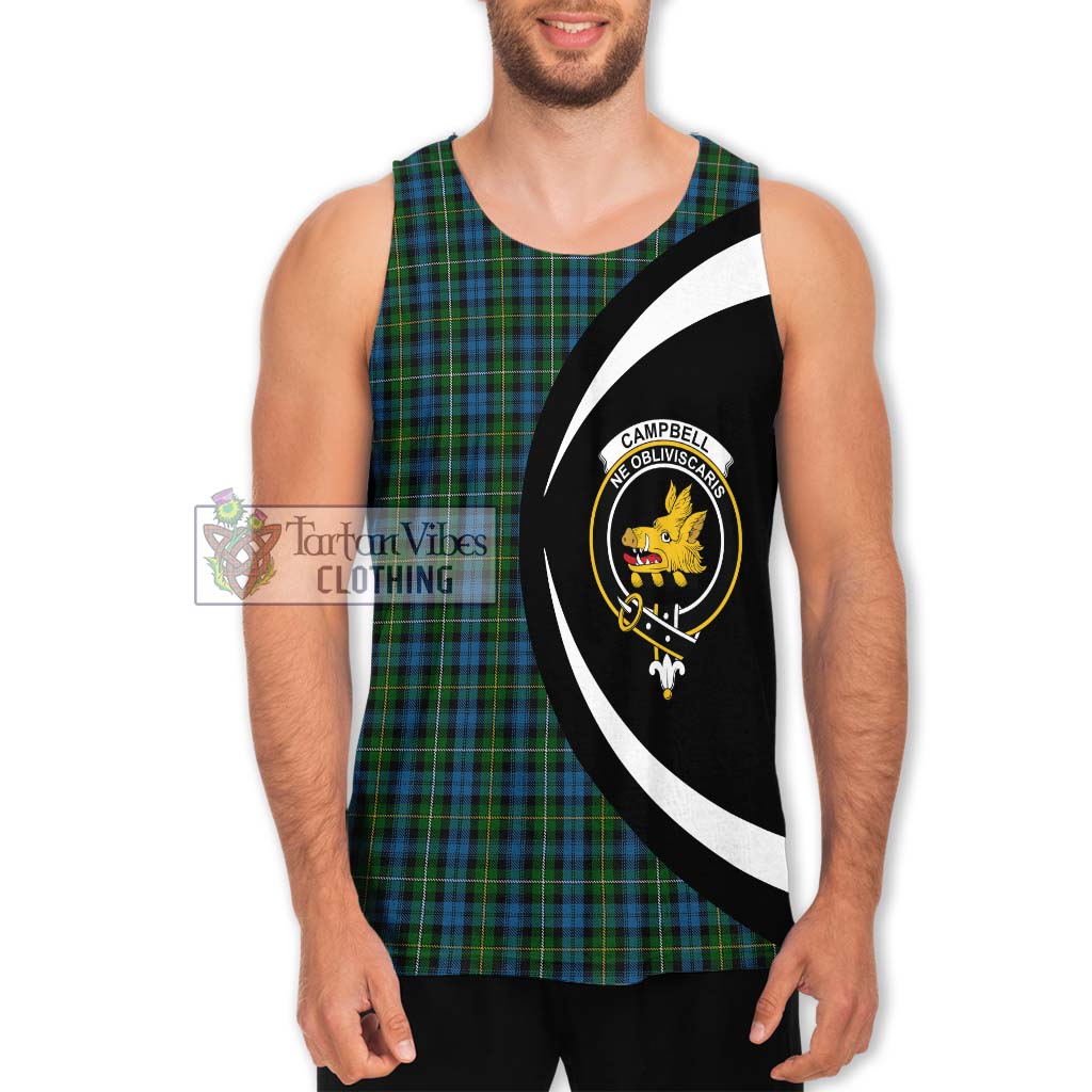 Campbell of Argyll 02 Tartan Men's Tank Top with Family Crest Circle Style Men - Tartan Vibes Clothing