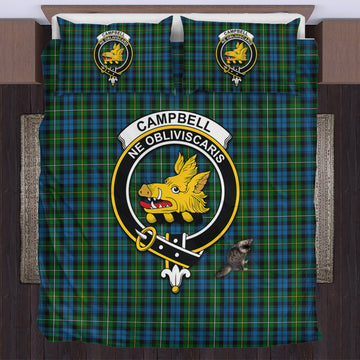 Campbell of Argyll #02 Tartan Bedding Set with Family Crest