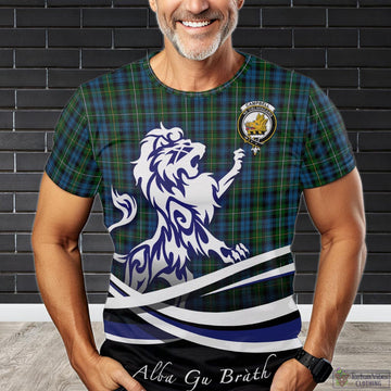 Campbell of Argyll #02 Tartan T-Shirt with Alba Gu Brath Regal Lion Emblem