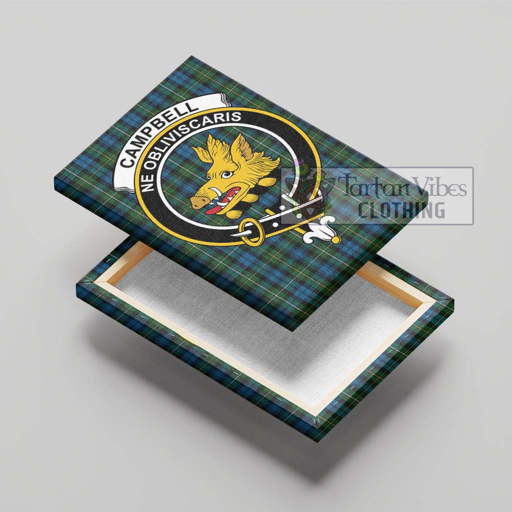 Campbell of Argyll 02 Tartan Canvas Print Wall Art with Family Crest - Tartan Vibes Clothing