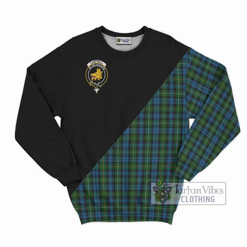 Campbell of Argyll 02 Tartan Sweatshirt with Family Crest and Military Logo Style