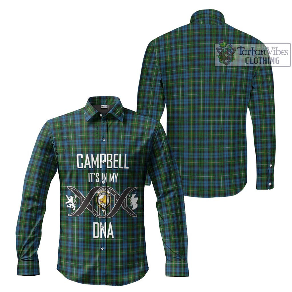 Campbell of Argyll 02 Tartan Long Sleeve Button Shirt with Family Crest DNA In Me Style Men's Shirt - Tartanvibesclothing Shop