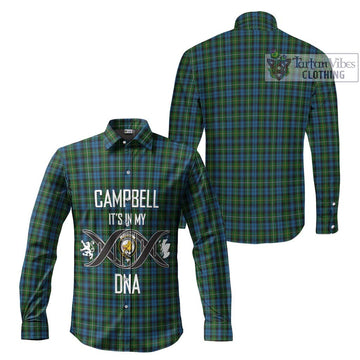 Campbell of Argyll 02 Tartan Long Sleeve Button Shirt with Family Crest DNA In Me Style